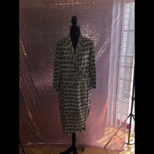 Chico’s Brown and White Wrap Dress